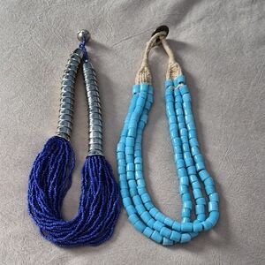 Vibrant Blue Multi-Strand Necklaces